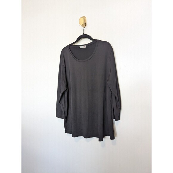 Iridium Top Womens Size L Black‎ Long Sleeve Tee Soft Comfort Stretch Minimalist - Picture 2 of 10